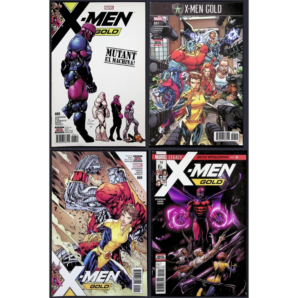 X-Men Gold #6 7 9 14 Marvel 2017 Kitty Pryde Colossus Magneto 4x Comic Lot‎